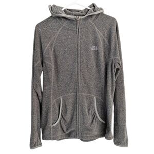 The North Face full zip polartec grey pull jacket shirt Large G2